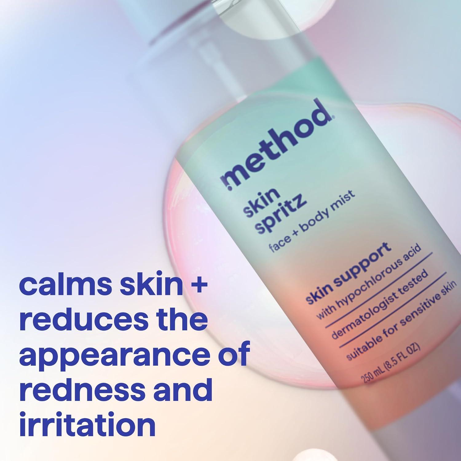 image:imageMethod Skin Spritz Hypochlorous Acid Spray for Face and Body Suitable for Sensitive Skin 85 fl oz85 Fl Oz Pack of 1