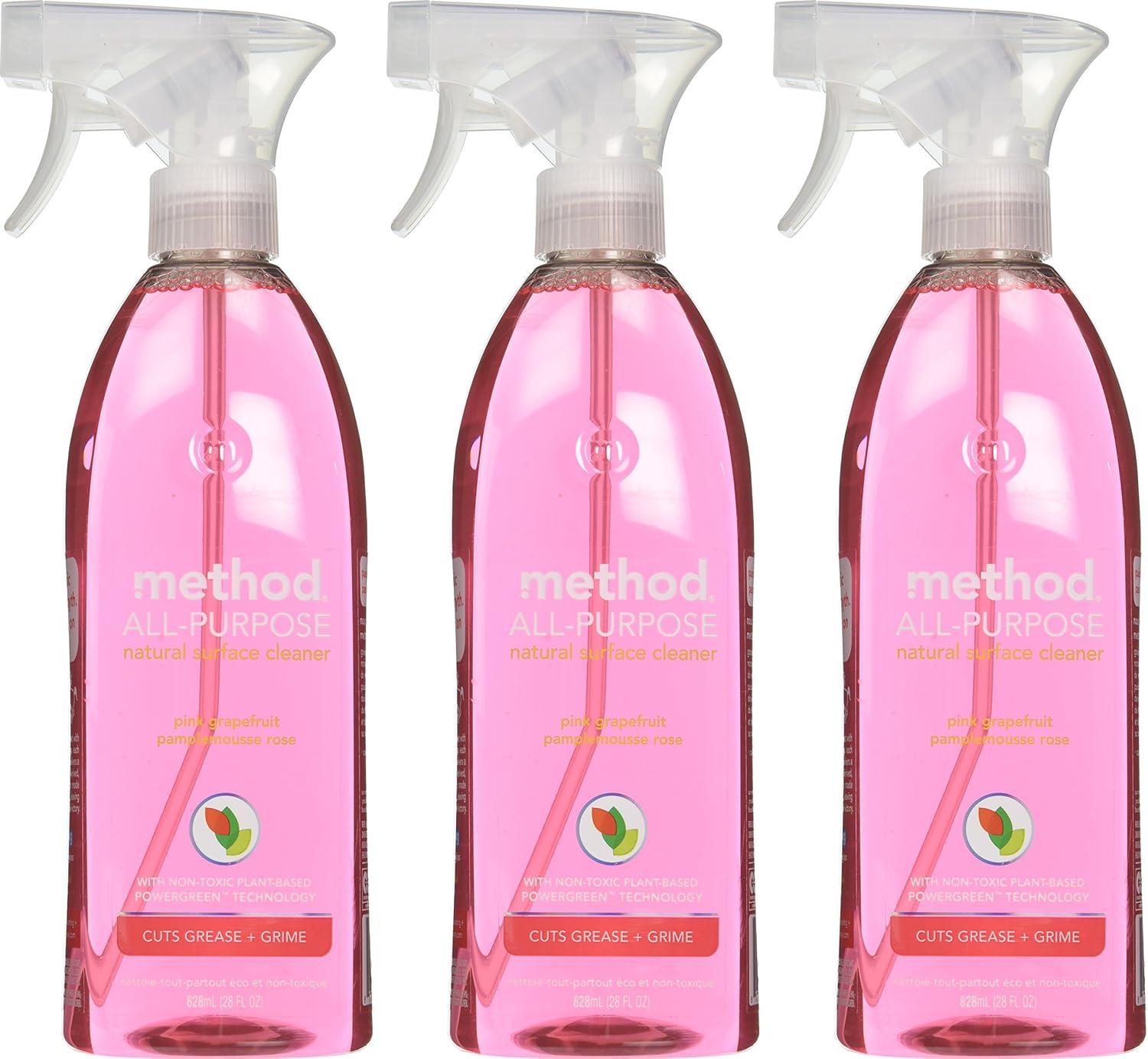 image:imageMethod AllPurpose Cleaner Pink Grapefruit 28 Ounce 3 pack Packaging May Vary28 Fl Oz Pack of 3