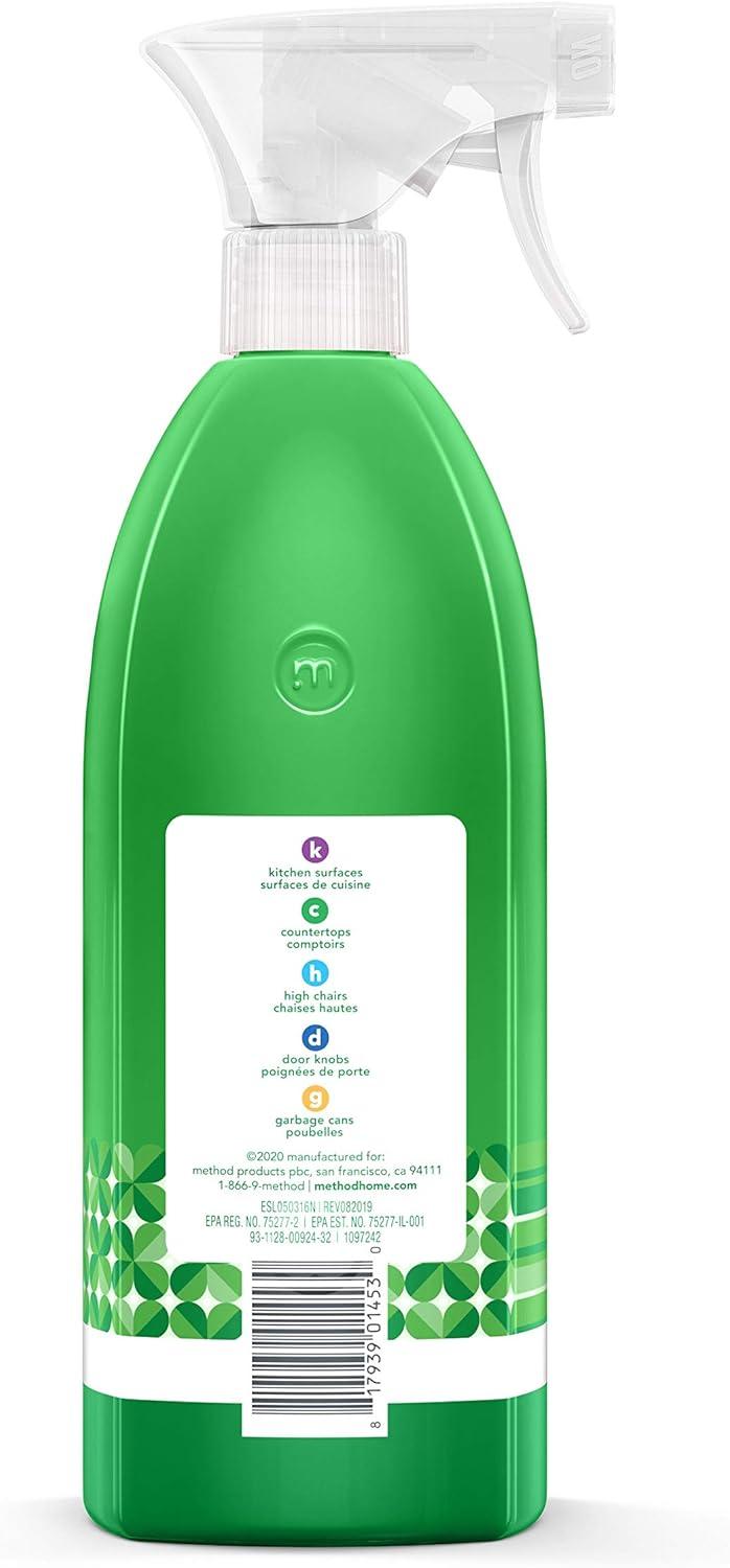 image:imageMethod Antibacterial All Purpose Cleaner Spray Wildflower Kills 999 of Household Germs 28 fl oz Pack of 8Bamboo