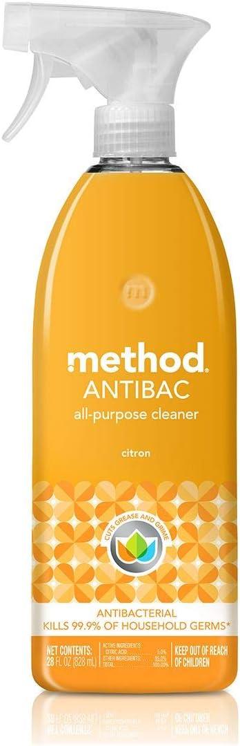 image:imageMethod Antibacterial All Purpose Cleaner Spray Wildflower Kills 999 of Household Germs 28 fl oz Pack of 8Citron