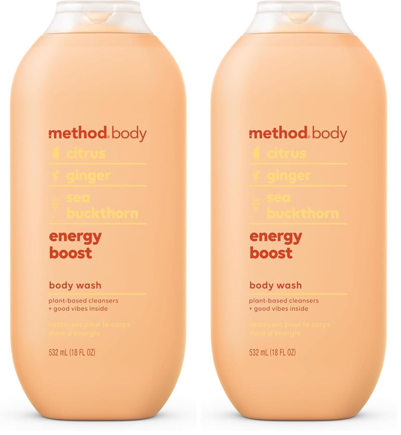 image:imageMethod Body Wash Magnolia Paraben and Phthalate Free 18 oz Pack of 1Energy Boost