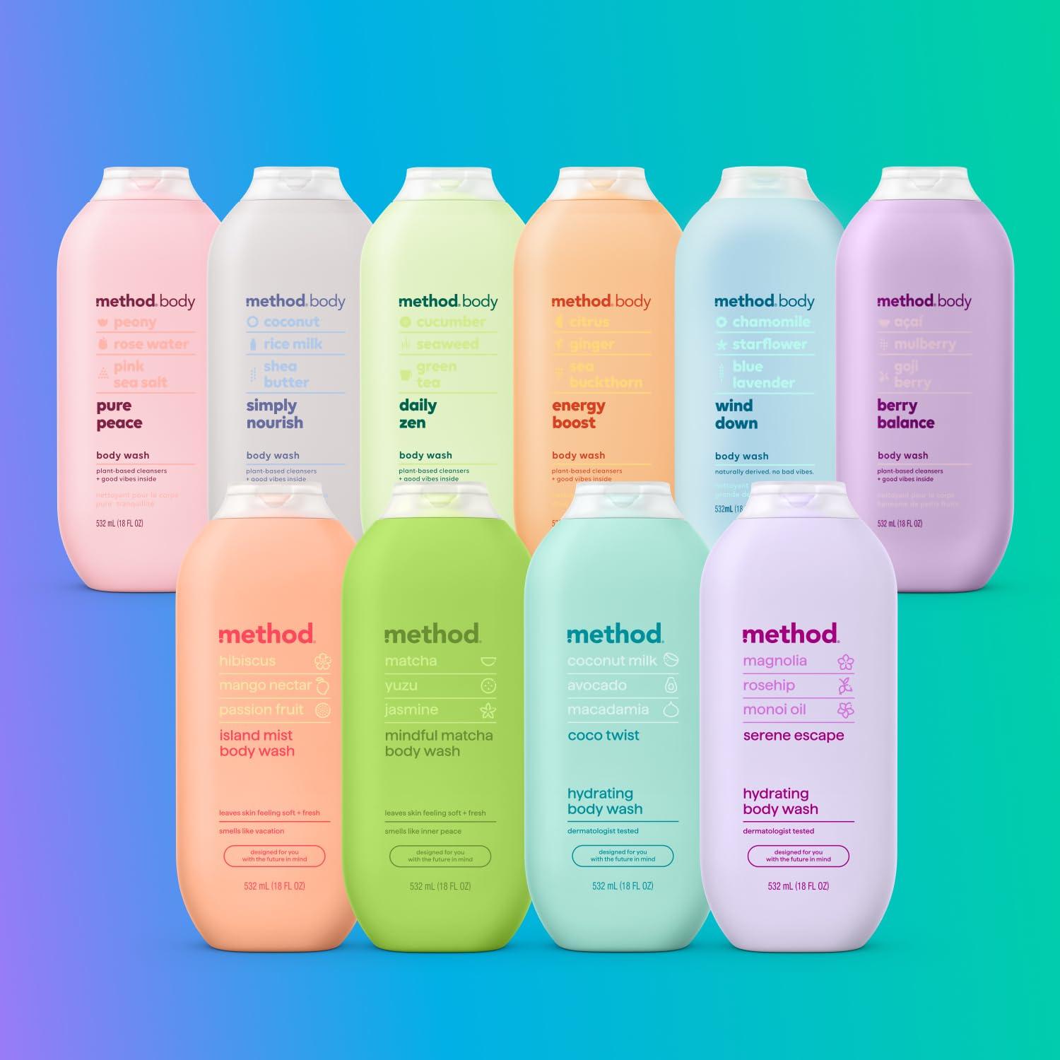image:imageMethod Body Wash Magnolia Paraben and Phthalate Free 18 oz Pack of 1Mindful Matcha
