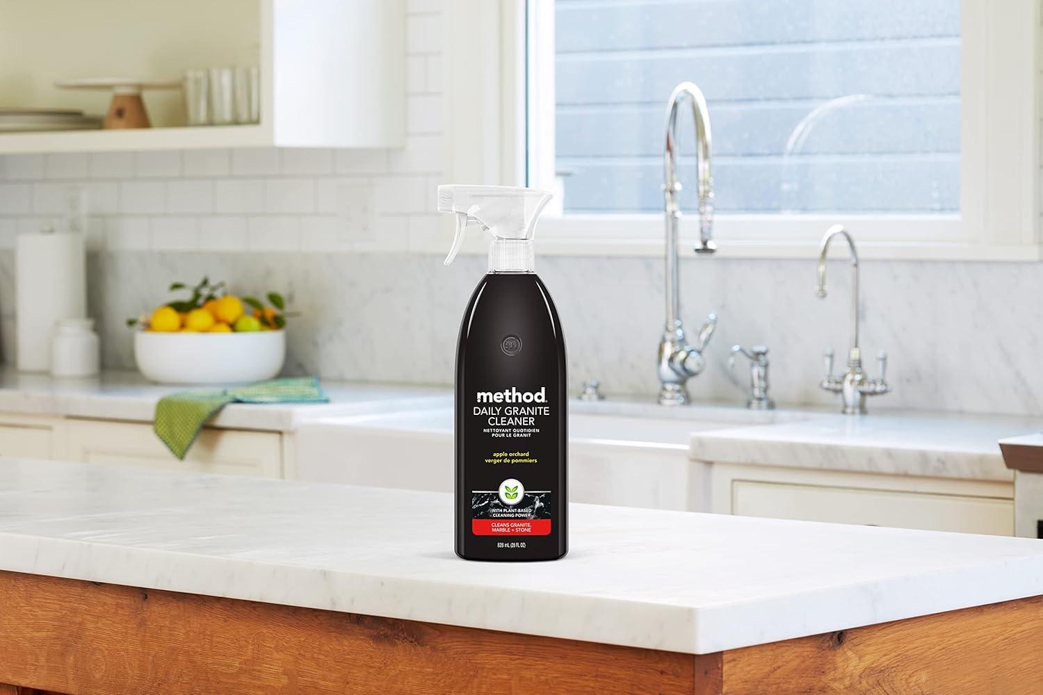 image:imageMethod Daily Granite Cleaner Spray Apple Orchard Cleaning Agent for Granite Marble and Other Sealed Stone 28 fl oz Spray Bottles Pack of 8Apple Orchard