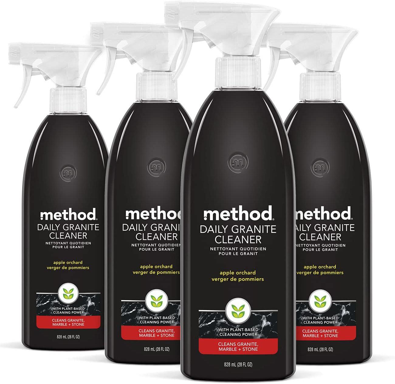 image:imageMethod Daily Granite Cleaner Spray Apple Orchard Cleaning Agent for Granite Marble and Other Sealed Stone 28 fl oz Spray Bottles Pack of 8Apple Orchard