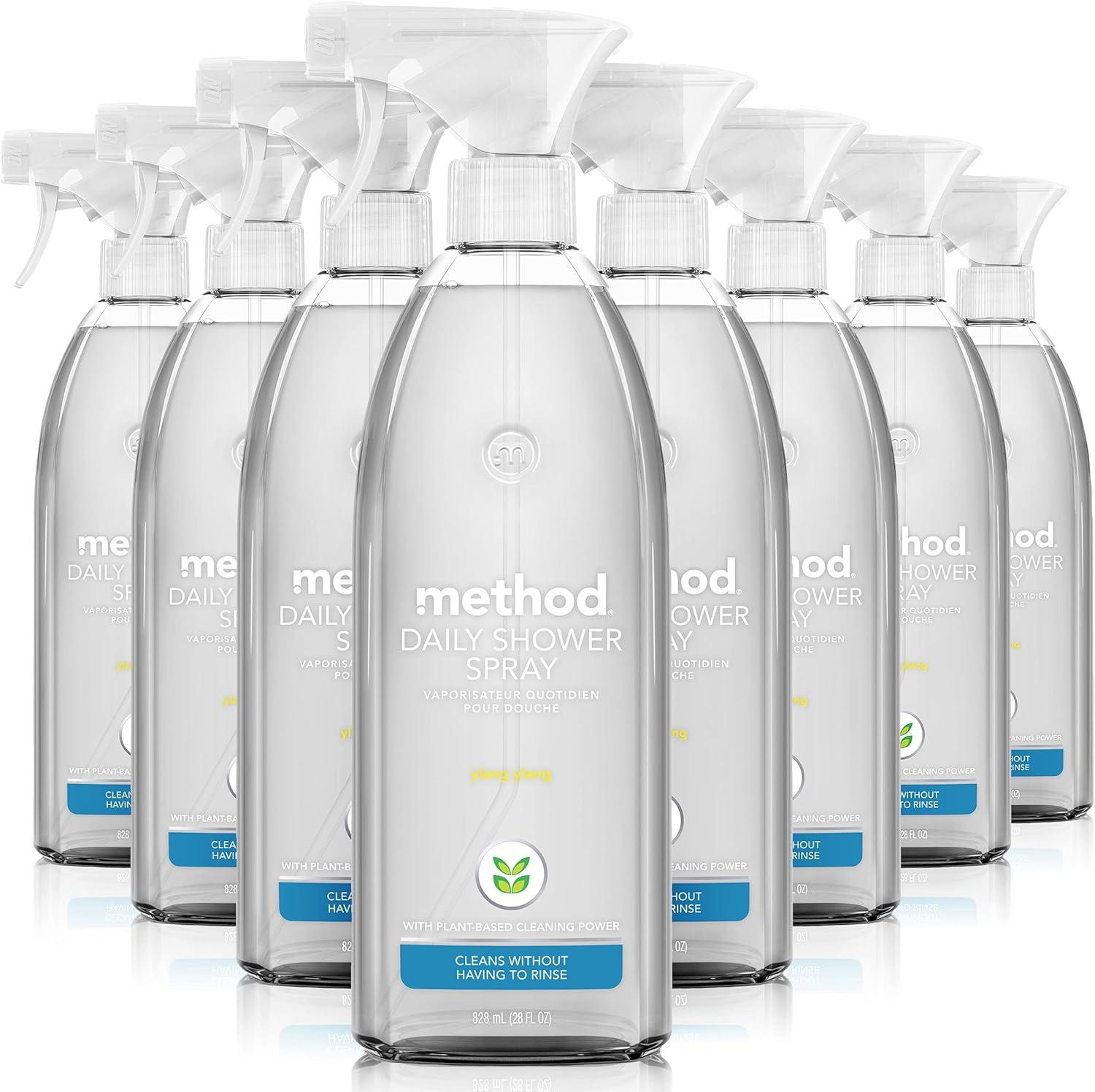 image:imageMethod Daily Shower Cleaner Spray amp Spray and Walk Away Eucalyptus Mint Scent 28 Fl Oz Pack of 8 Packaging May VaryYlang Ylang