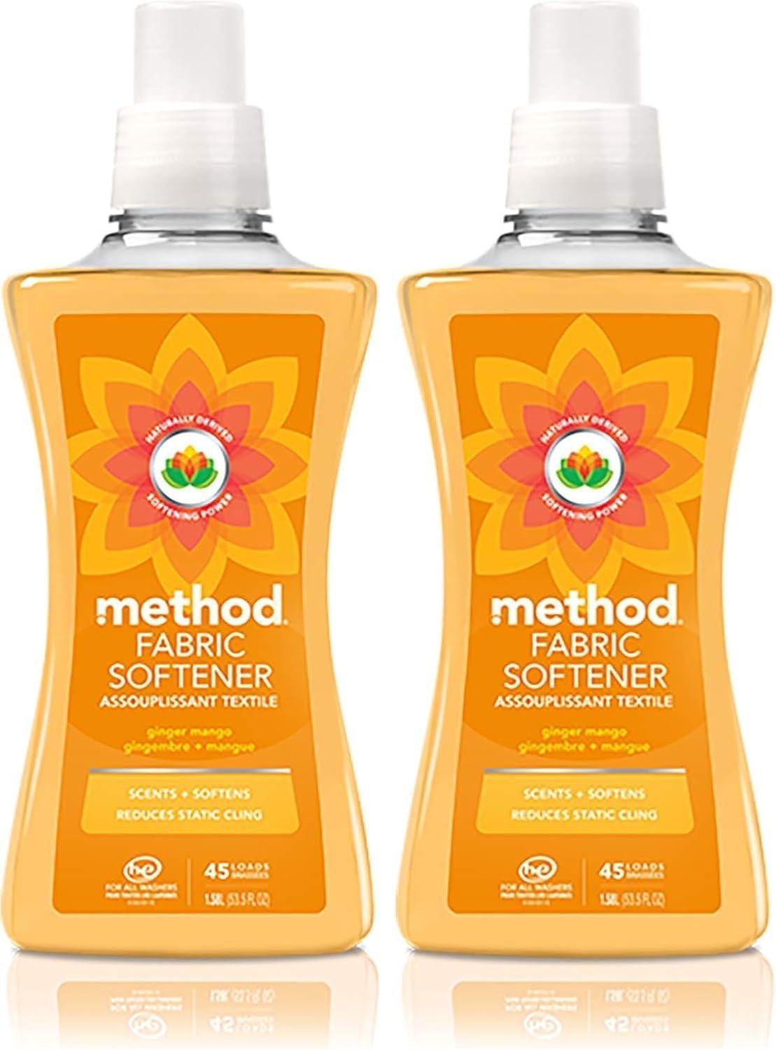 image:imageMethod Fabric Softener Ginger Mango 535 Ounces 45 Loads 1 pack Packaging May VaryGinger Mango