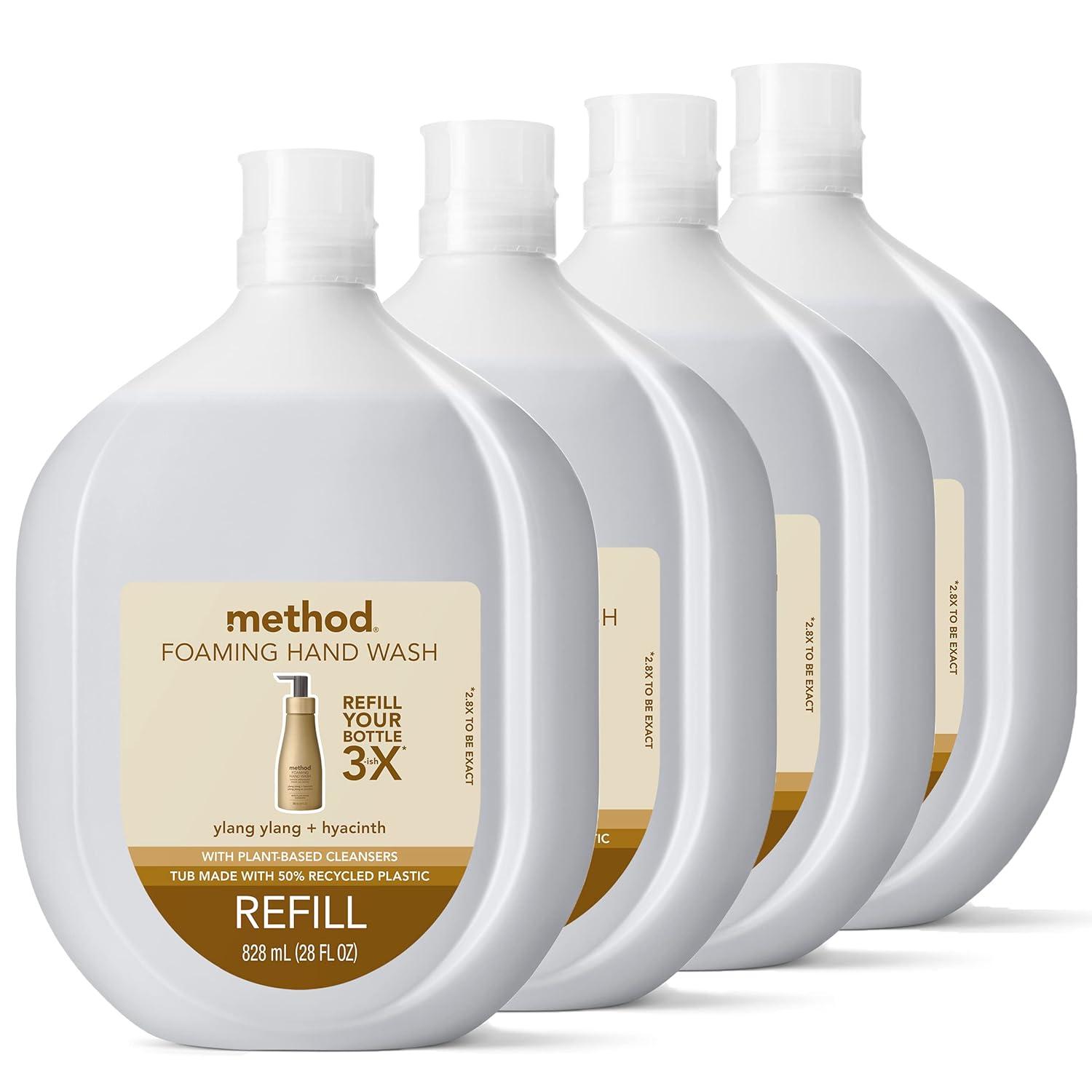image:imageMethod Foaming Hand Soap Refill Violet Lavender Recyclable Bottle 28 fl oz Pack of 4 Packaging May VaryYlang Ylang