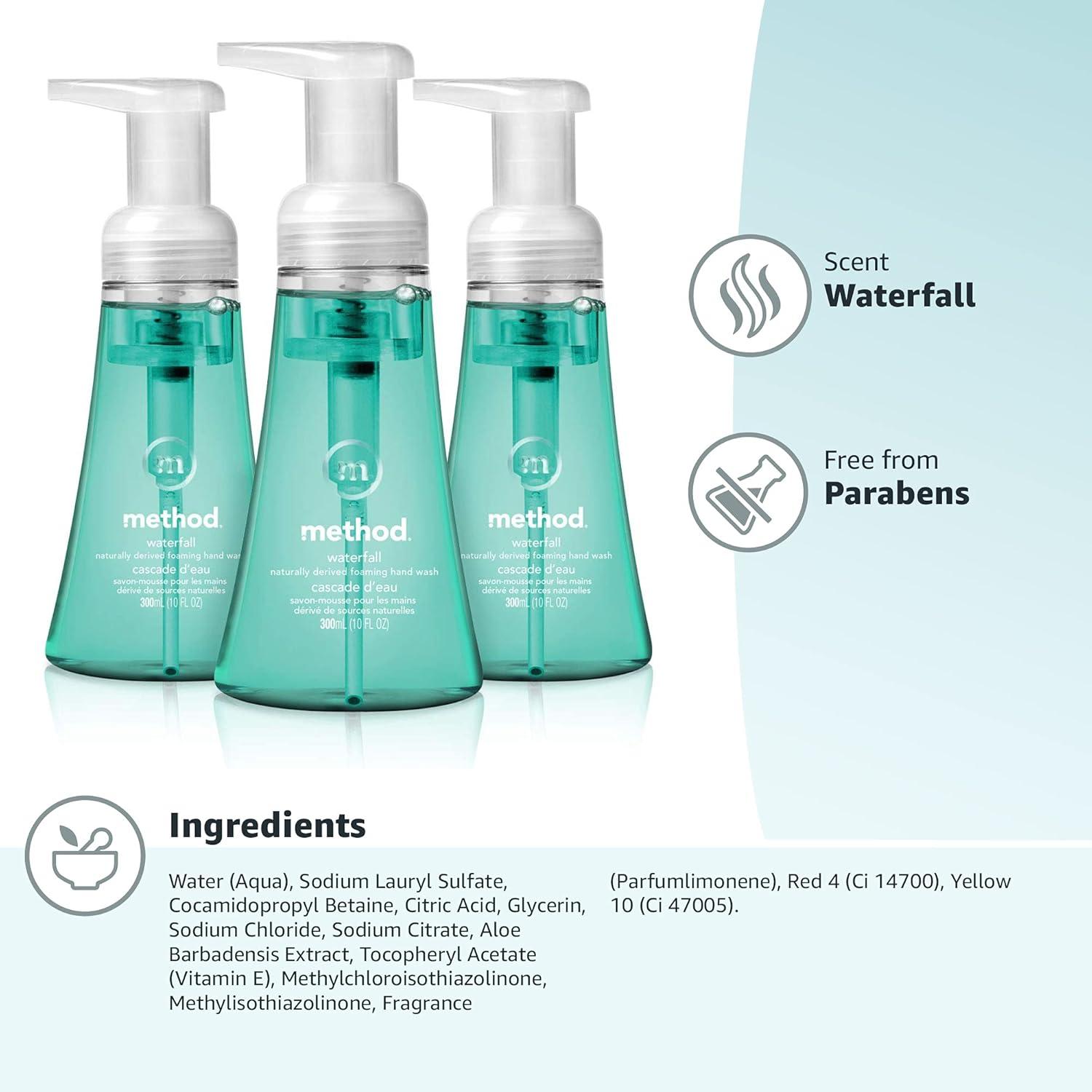 image:imageMethod Foaming Hand Soap Waterfall 10 fl oz Pack of 310 Fl Oz Pack of 3