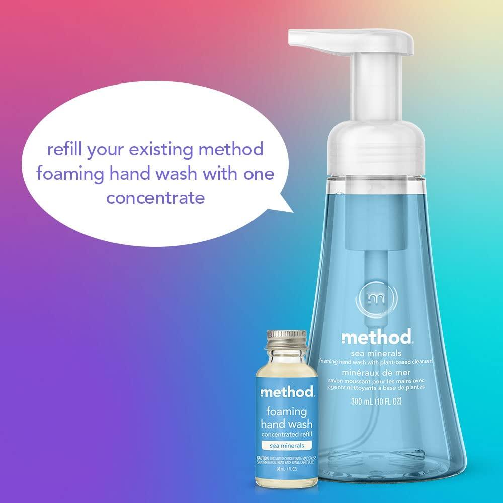 image:imageMethod Foaming Hand Wash Concentrates Refills Sea Minerals 4 Recyclable 1 fl oz RefillsSea Minerals
