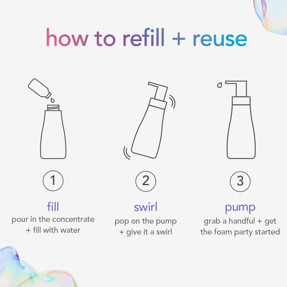 image:imageMethod Foaming Hand Wash Concentrates Refills Sea Minerals 4 Recyclable 1 fl oz RefillsSea Minerals
