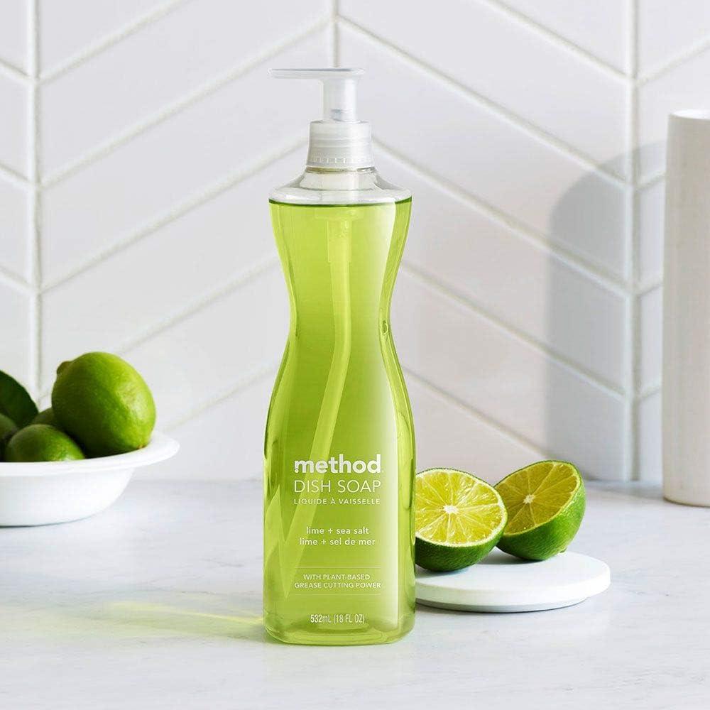 image:imageMethod Gel Dish Soap Refill Lime Sea Salt Scent Powerful Cleaning Formula Large Refill Tub Cuts Through Grease 54 Fl Oz Pack of 418 Fl Oz Pack of 2