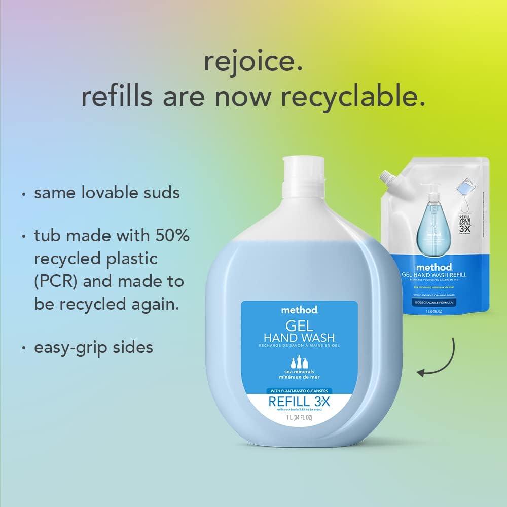 image:imageMethod Gel Hand Soap Refill Sea Minerals 34 Fl Oz Pack of 1 Packaging May Vary34 Fl Oz Pack of 2