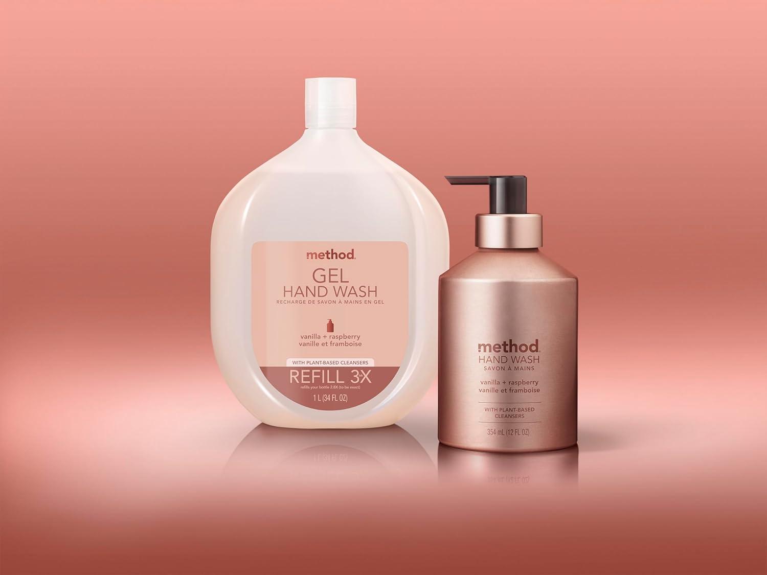 image:imageMethod Gel Hand Soap Refill Vanilla Raspberry 34 Fl Oz Pack of 1 Packaging May Vary34 Fl Oz Pack of 2