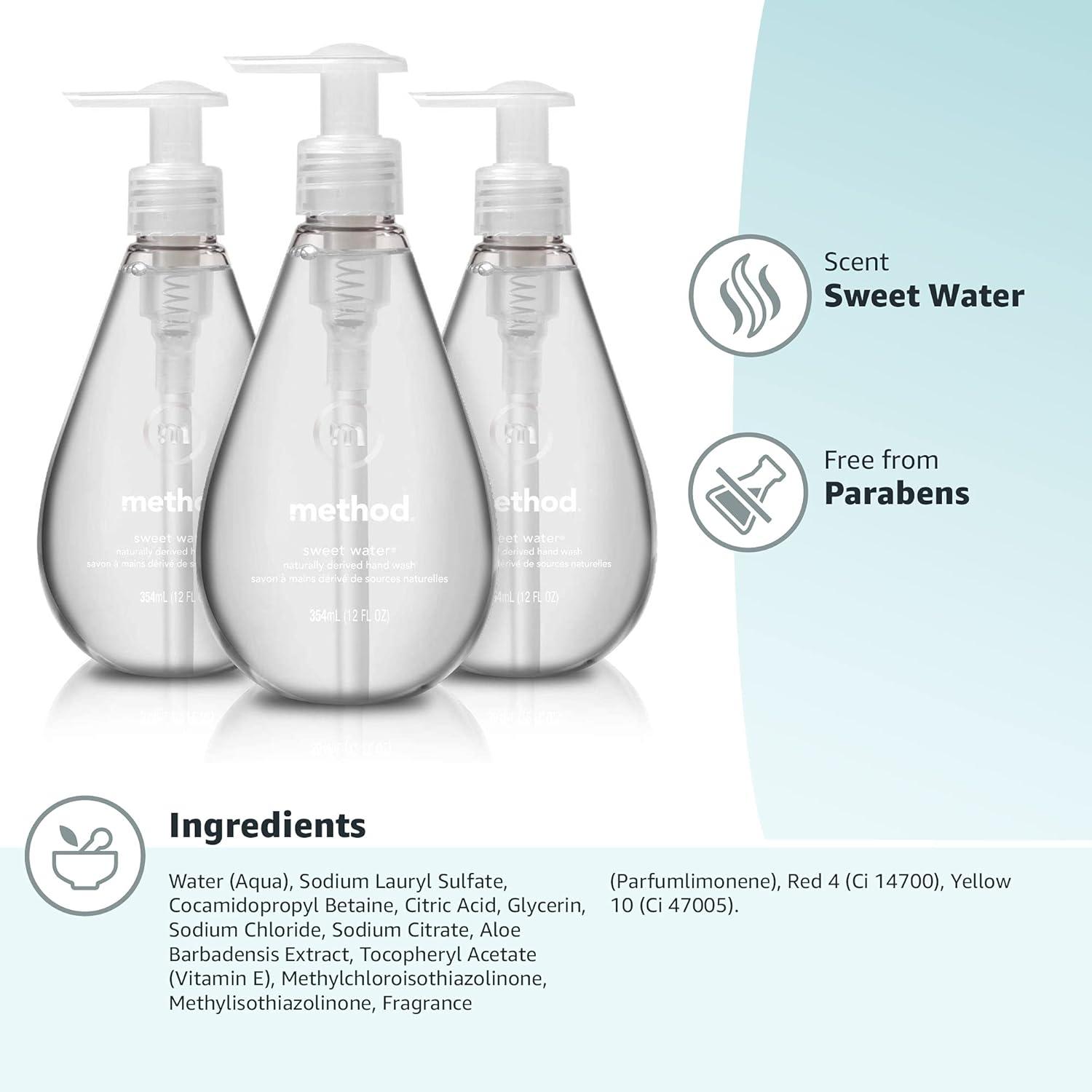 image:imageMethod Gel Hand Soap Sweet Water 12 fl oz Pack of 3