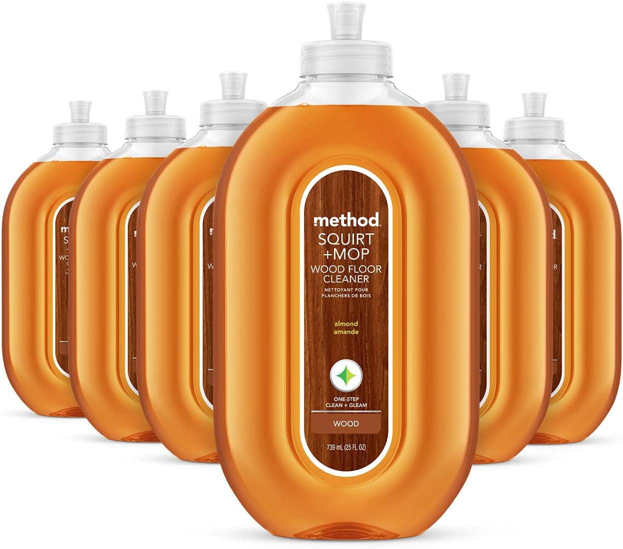 image:imageMethod Hardwood Floor Cleaner Squirt Mop Design Use as Laminate or Sealed Wood Floor Cleaner Almond Scent 25 Fl Oz 6 Pack Packaging May VaryAlmond