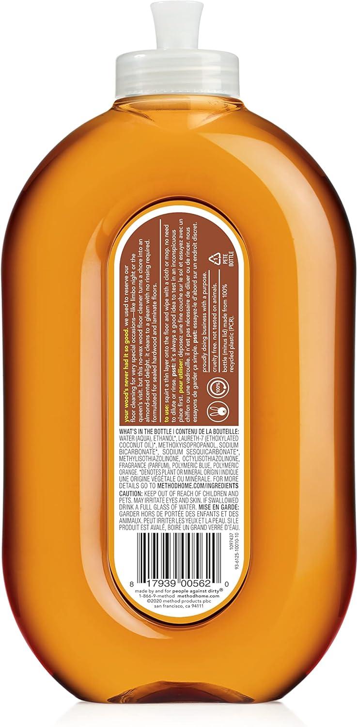 image:imageMethod Hardwood Floor Cleaner Squirt Mop Design Use as Laminate or Sealed Wood Floor Cleaner Almond Scent 25 Fl Oz 6 Pack Packaging May VaryAlmond