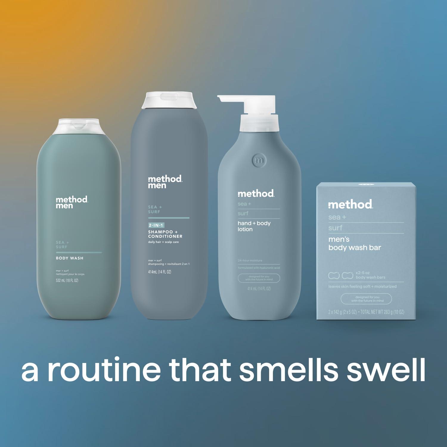 image:imageMethod Men 2in1 Shampoo Conditioner Sea Surf Pack Of 6 Sea amp Surf 6 CountSea Surf