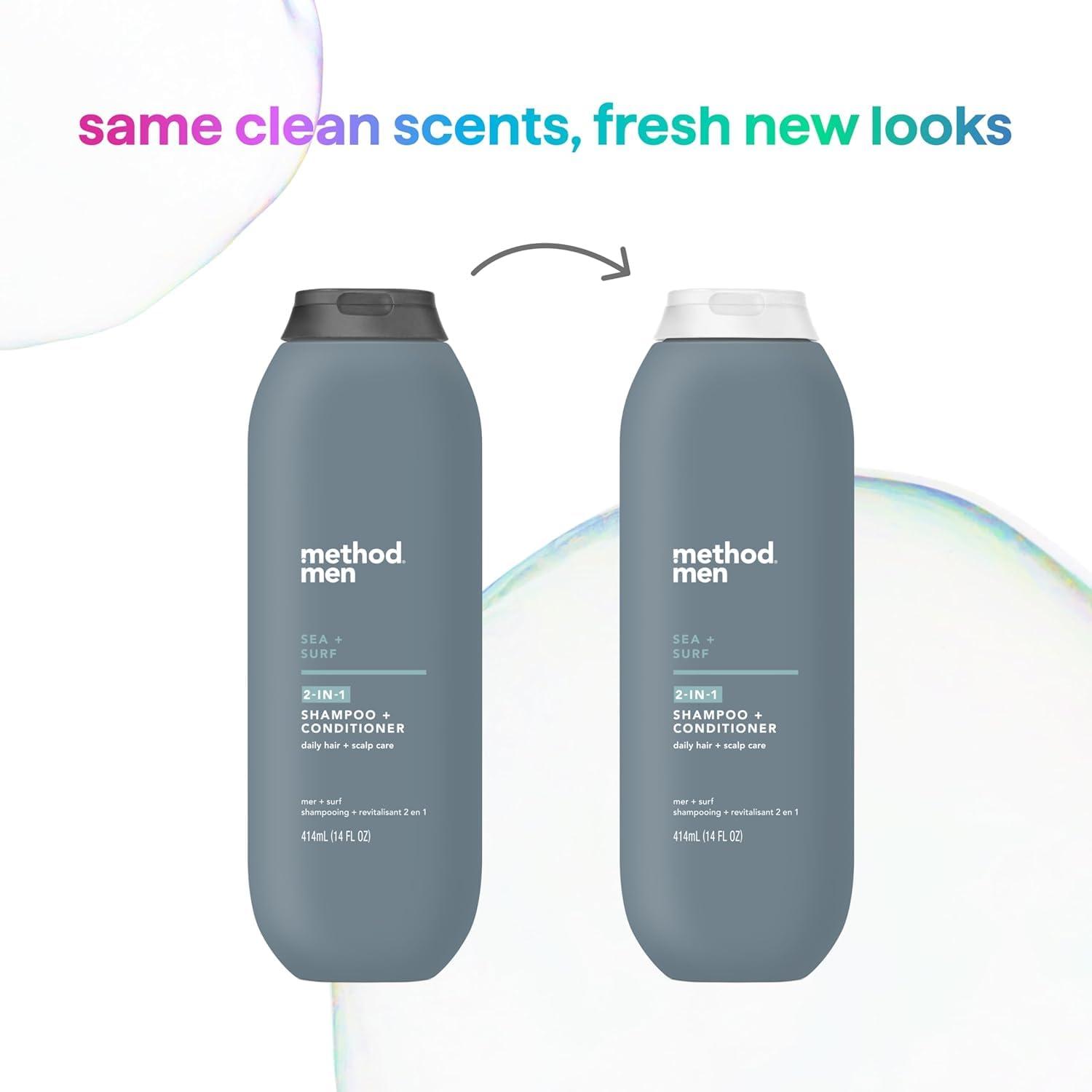 image:imageMethod Men 2in1 Shampoo Conditioner Sea Surf Pack Of 6 Sea amp Surf 6 CountSea Surf