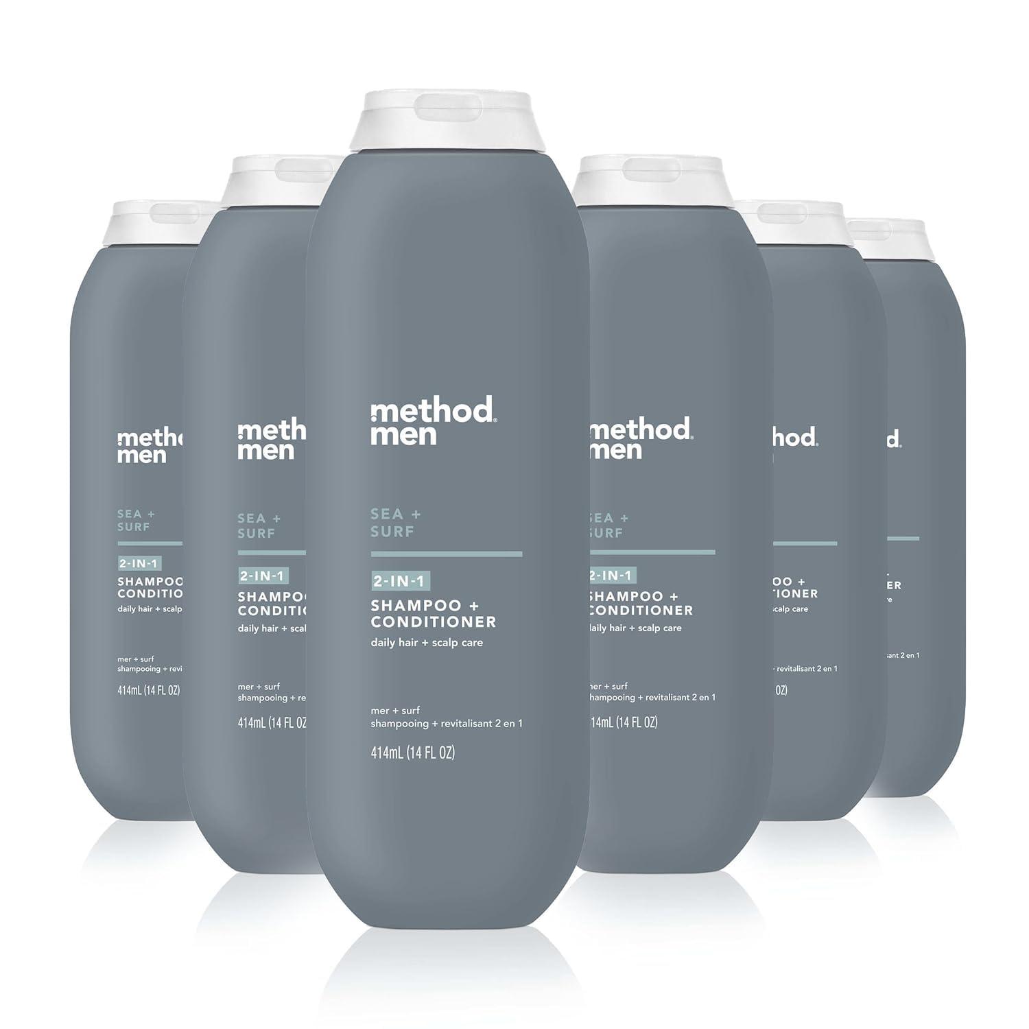 image:imageMethod Men 2in1 Shampoo Conditioner Sea Surf Pack Of 6 Sea amp Surf 6 CountSea Surf