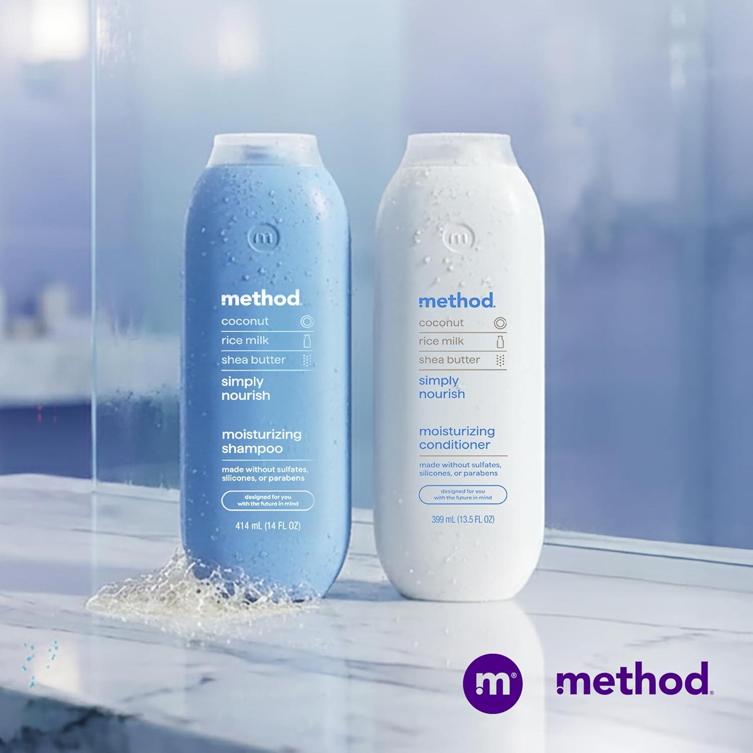 image:imageMethod Moisturizing Conditioner Simply Nourish Revitalizes Dry Hair Safe for ColorTreated Hair Sulfate Free and Cruelty Free 135 oz135 Ounce Pack of 1