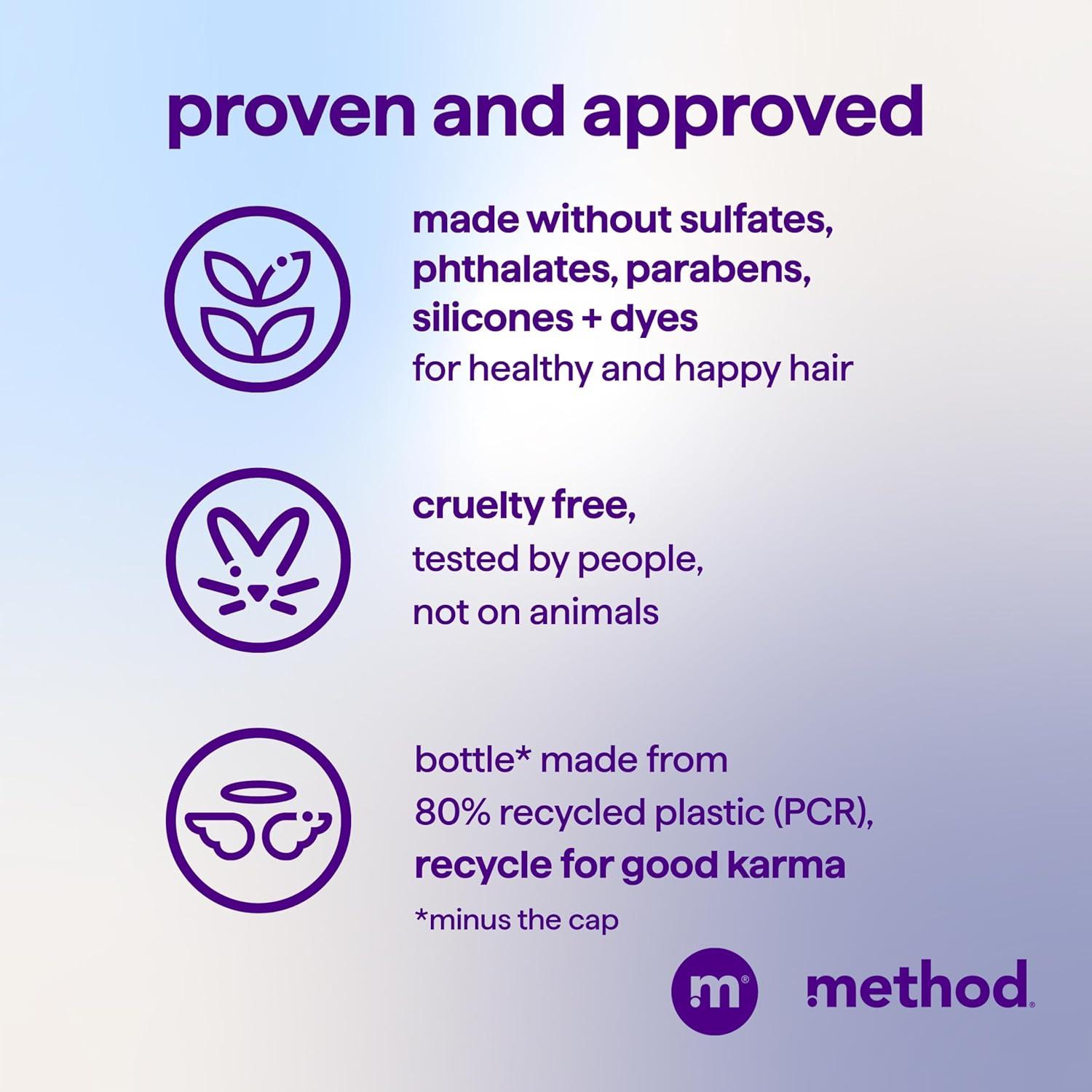image:imageMethod Moisturizing Shampoo Simply Nourish Hydrates and Revives Dry Hair Safe for ColorTreated Hair Sulfate Free and Cruelty Free 14 oz14 Ounce Pack of 1