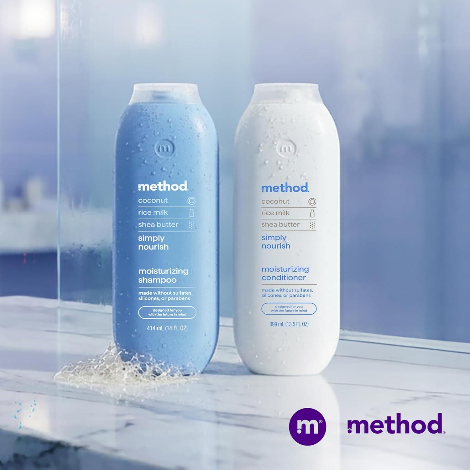image:imageMethod Moisturizing Shampoo Simply Nourish Hydrates and Revives Dry Hair Safe for ColorTreated Hair Sulfate Free and Cruelty Free 14 oz14 Ounce Pack of 1