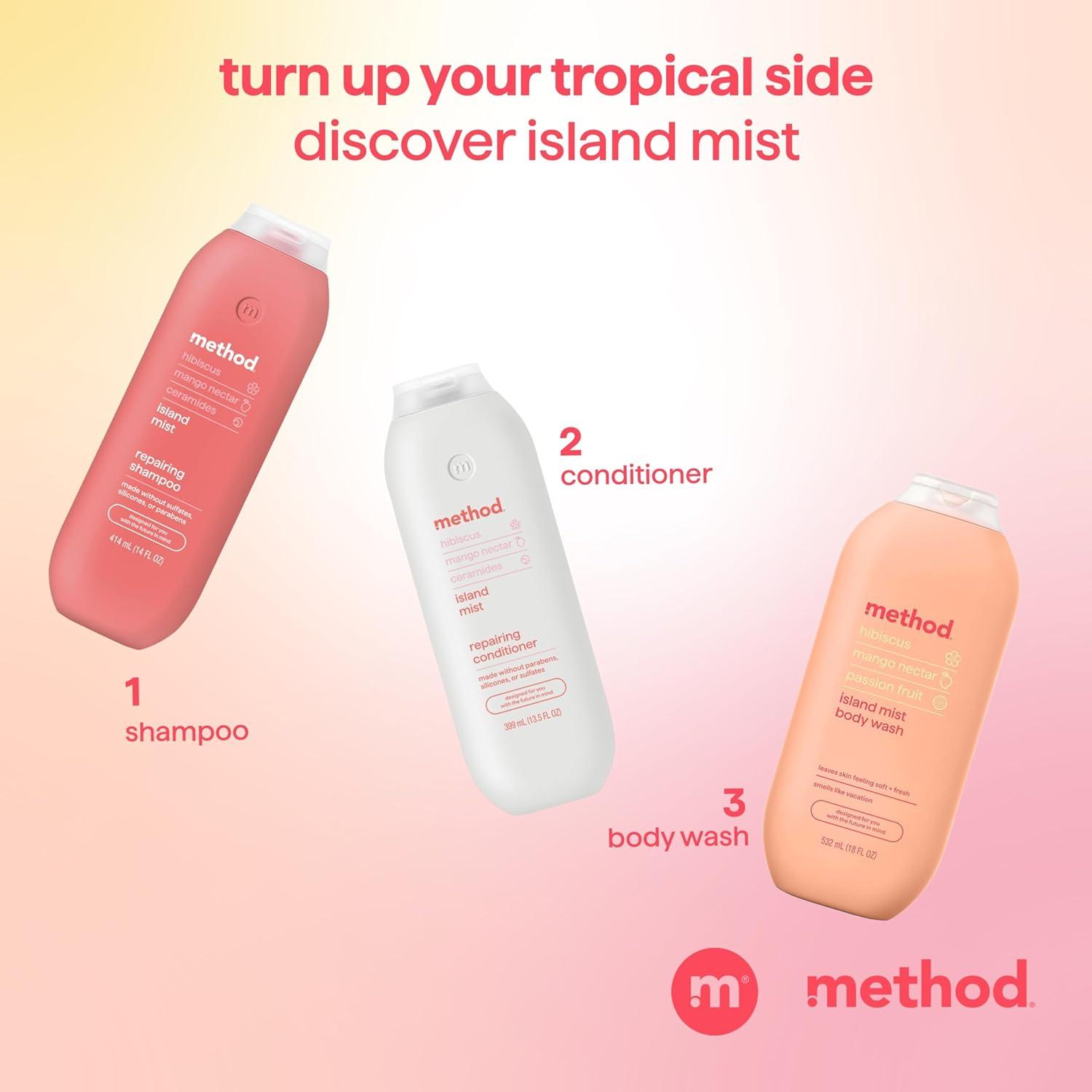 image:imageMethod Repairing Conditioner Island Mist Nourishes Hair and Restores Damaged Strands Paraben Free Sulfate Free Safe for ColorTreated Hair 135 oz