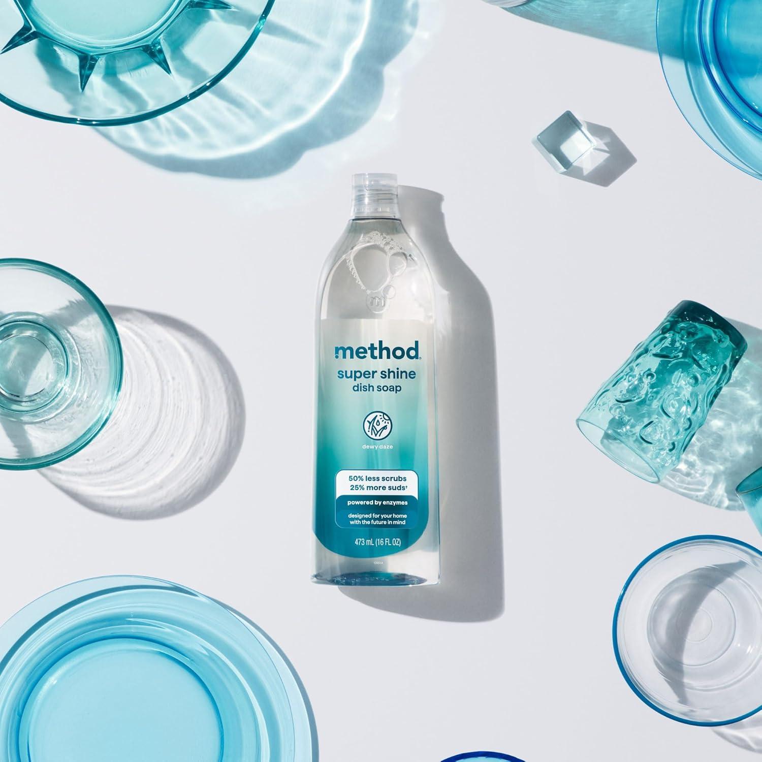 image:imageMethod Super Shine Liquid Dish Soap Refill Powered by Enzymes Dewy Daze Scented 48 fl ozDewy Daze
