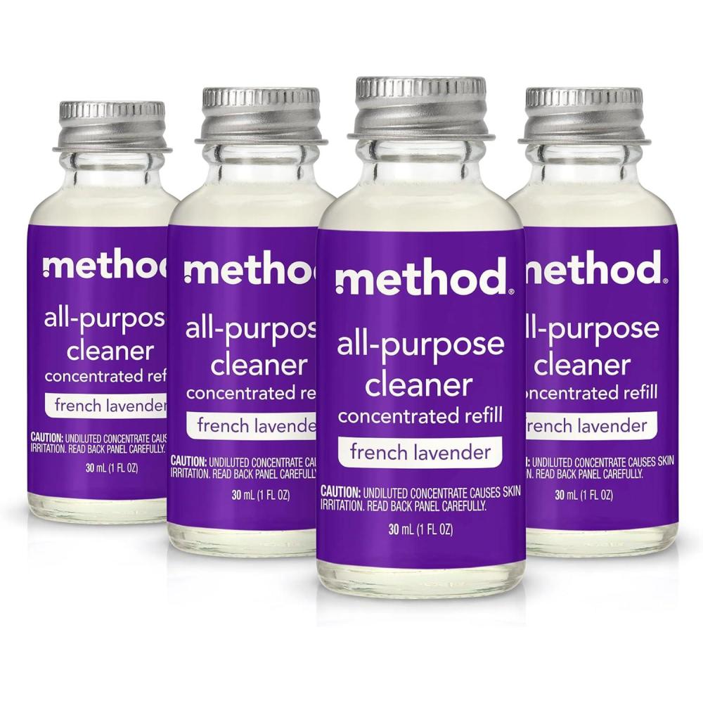 image:imageMethod AllPurpose Cleaner Concentrates Refills French Lavender 4 Recyclable 1 fl oz Refills