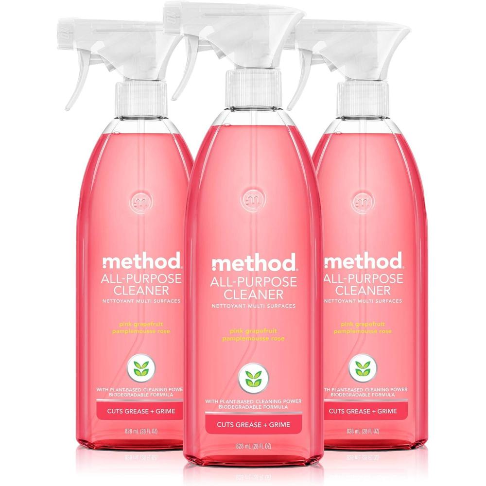 image:imageMethod AllPurpose Cleaner Pink Grapefruit 28 Ounce 3 pack Packaging May Vary28 Fl Oz Pack of 3