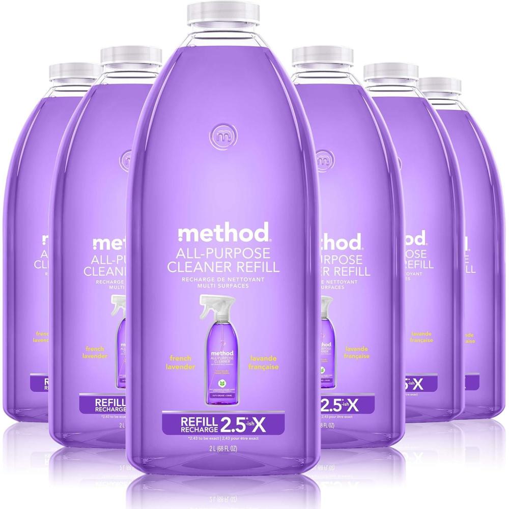 image:imageMethod AllPurpose Cleaner Refill French Lavender Perfect for Most Counters Tiles Stone and More 68 Fl Oz bottles Pack of 6