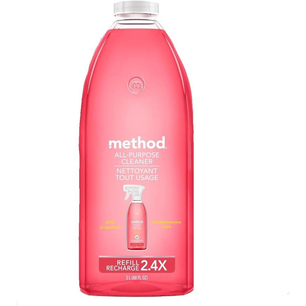 image:imageMethod AllPurpose Cleaner Spray Pink Grapefruit Perfect for Most Counters Tiles and More 28 Fl Oz Pack of 468 Fl Oz Pack of 1