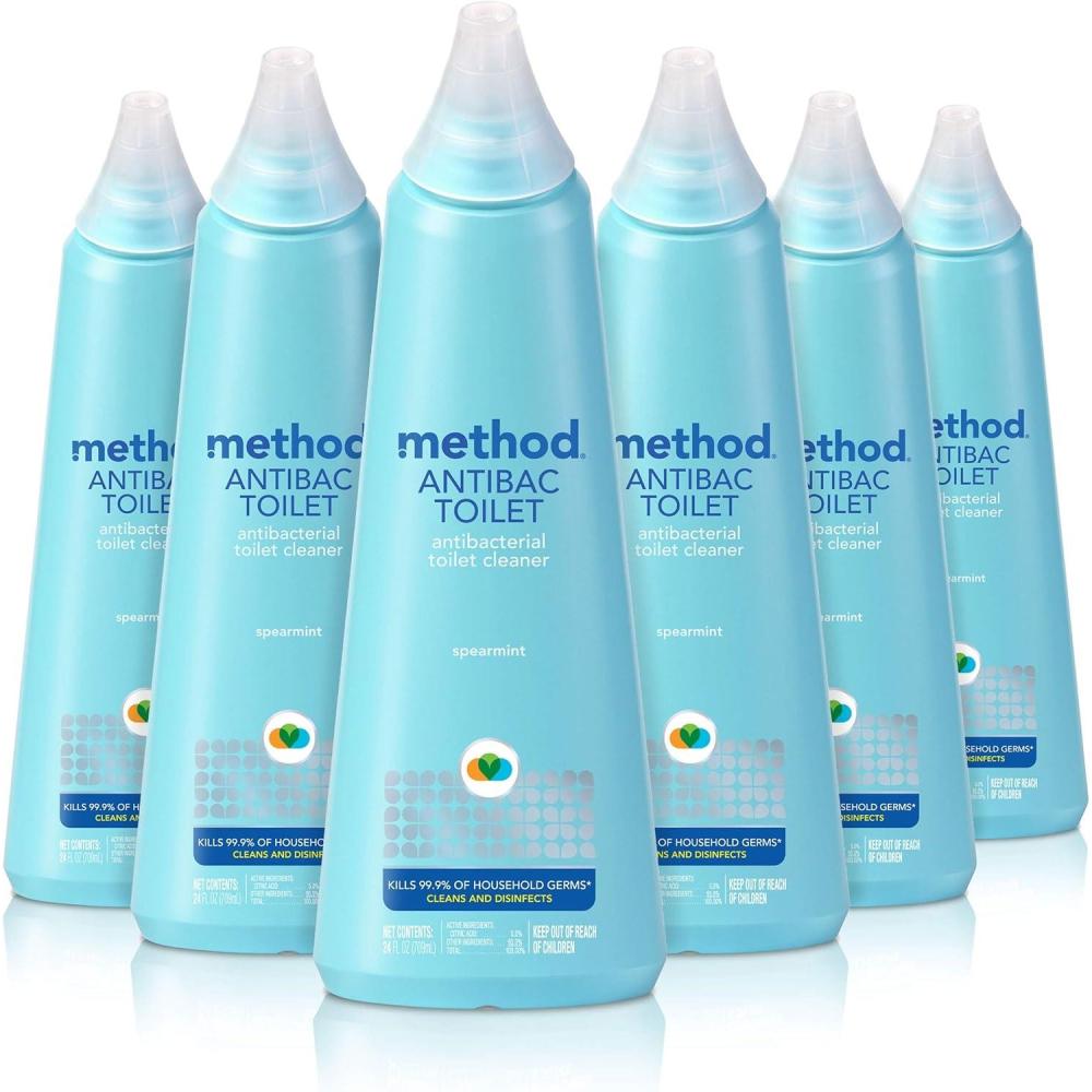 image:imageMethod Antibacterial Toilet Bowl Cleaner Spearmint Kills 999 of Household Germs 24 Fl Oz Pack of 624 Fl Oz Pack of 6