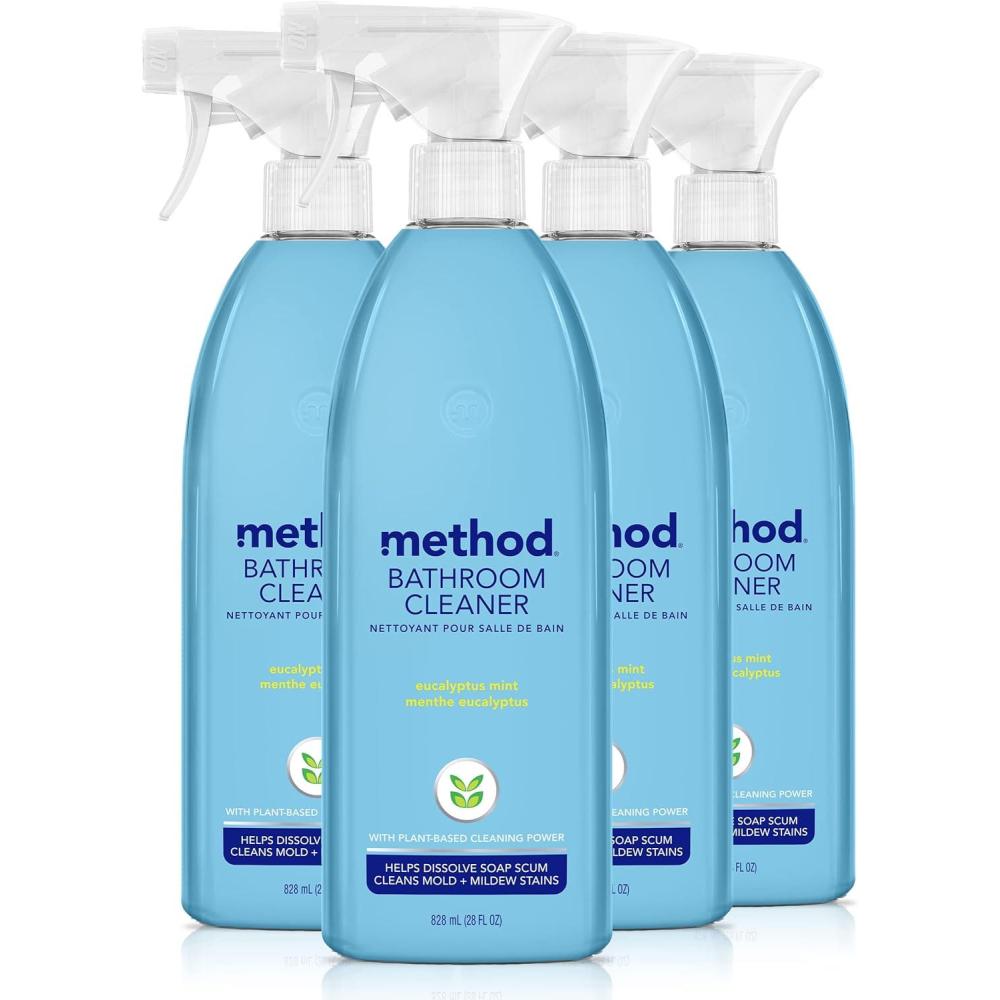 image:imageMethod Bathroom Cleaner Removes Mold  Mildew Stains Eucalyptus Mint 28 Fl Oz Pack of 828 Fl Oz Pack of 4