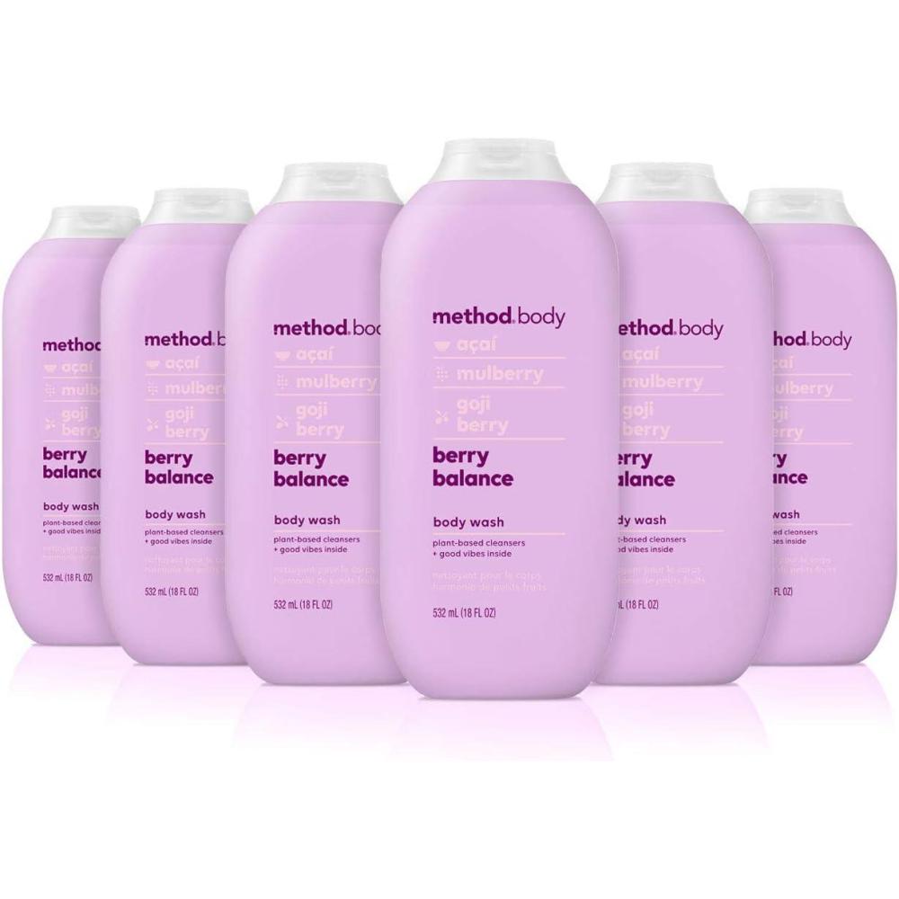 image:imageMethod Body Wash Daily Zen Paraben and Phthalate Free 18 oz Pack of 6Berry Balance