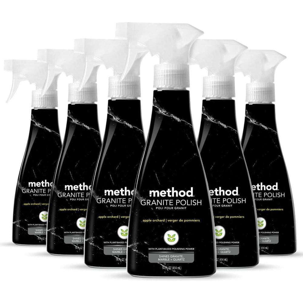 image:imageMethod Daily Granite Cleaner Spray Apple Orchard Cleaning Agent for Granite Marble and Other Sealed Stone 28 fl oz Spray Bottles Pack of 8Apple Orchard