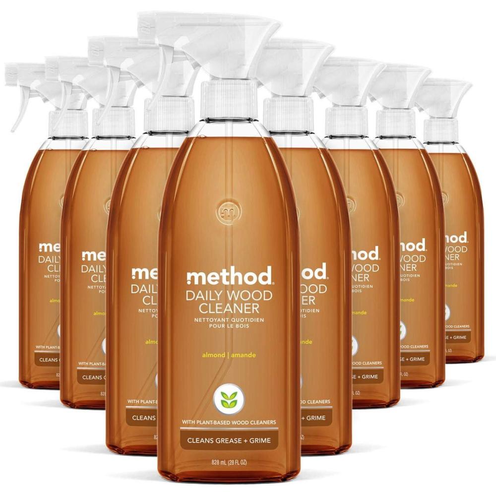 image:imageMethod Daily Hardwood Cleaner Almond Cleans Shelves Tables and Other Wooden Surfaces While Removing Dust amp Grime 28 Fl Oz Pack of 428 Fl Oz Pack of 8
