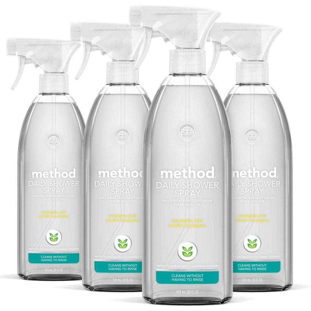 image:imageMethod Daily Shower Cleaner Spray amp Spray and Walk Away Eucalyptus Mint Scent 28 Fl Oz Pack of 4 Packaging May VaryEucalyptus Mint