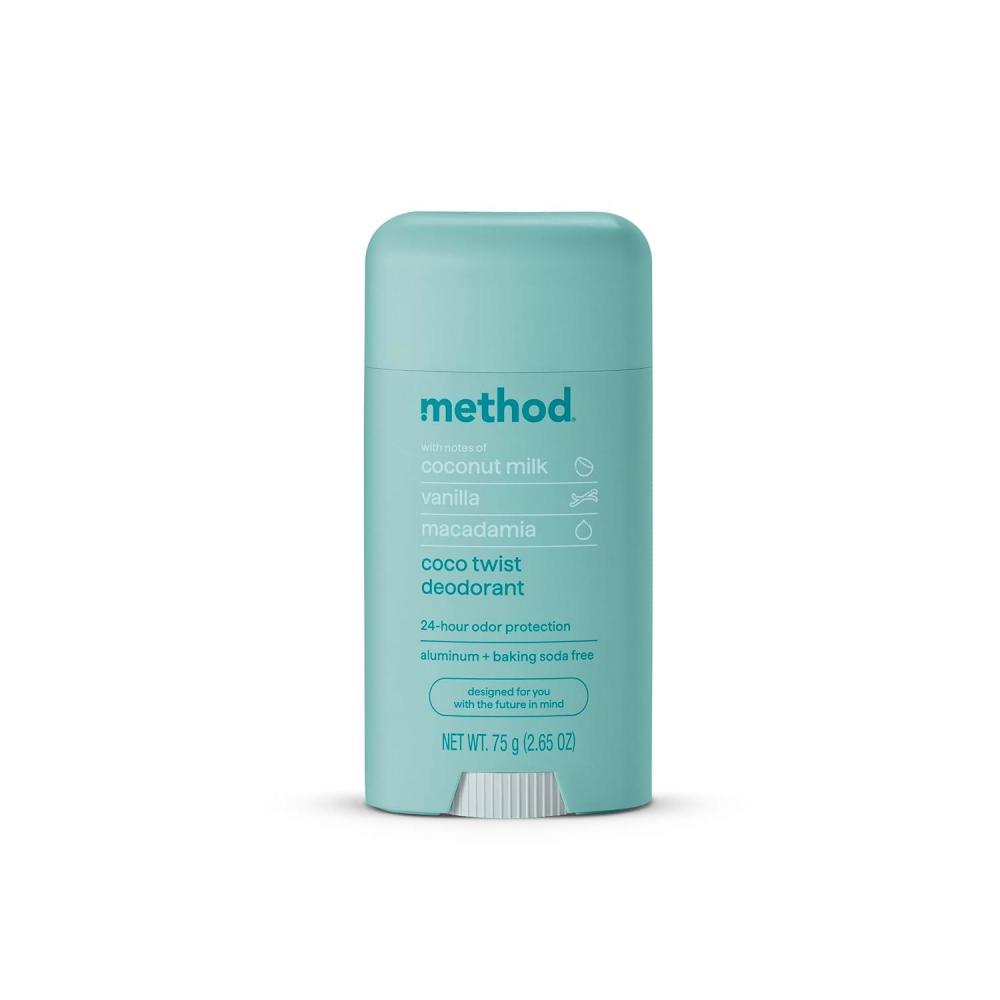 image:imageMethod Deodorant Pure Peace Rose Water Peonies Pink Sea Salt notes 24 Hour Odor Protection 265 ozCoco Twist