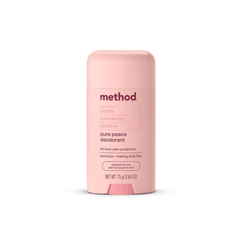 image:imageMethod Deodorant Pure Peace Rose Water Peonies  Pink Sea Salt notes 24 Hour Odor Protection 265 ozPure Peace