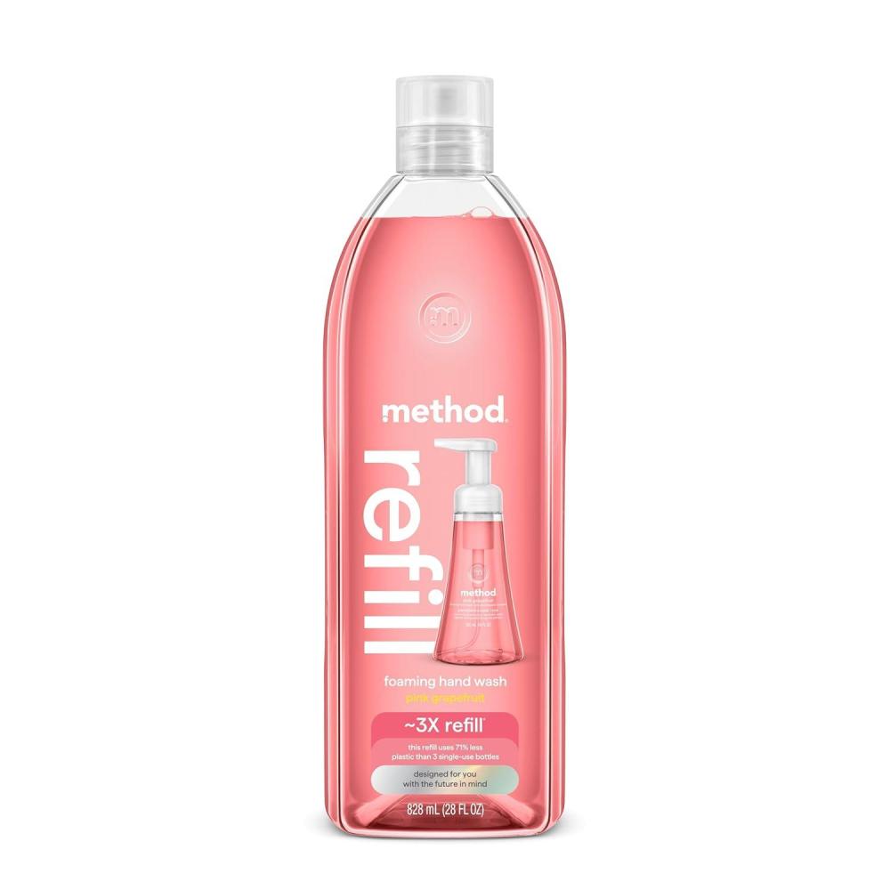 image:imageMethod Foaming Hand Soap Refill Pink Grapefruit Recyclable Bottle 28 oz Pack of 1 Packaging May Vary