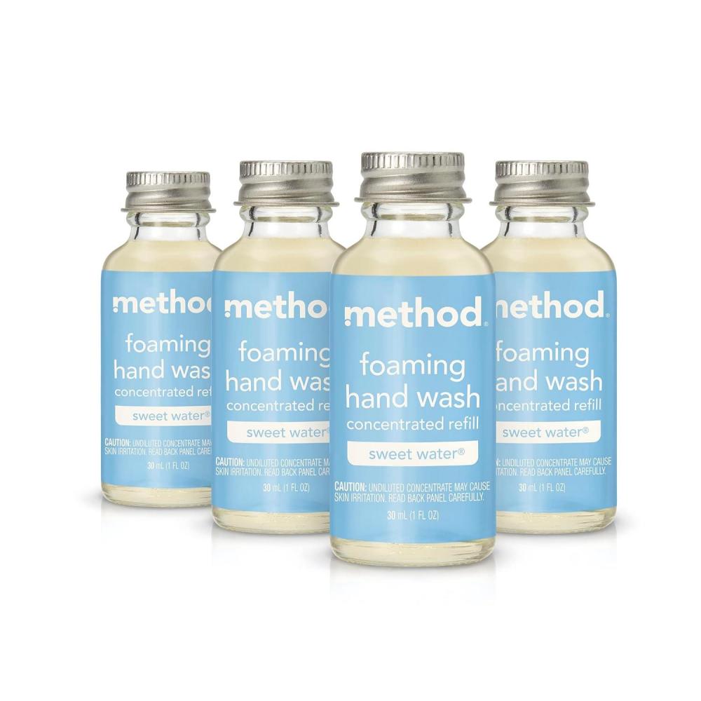 image:imageMethod Foaming Hand Wash Concentrates Refills Sea Minerals 4 Recyclable 1 fl oz RefillsSweet Water