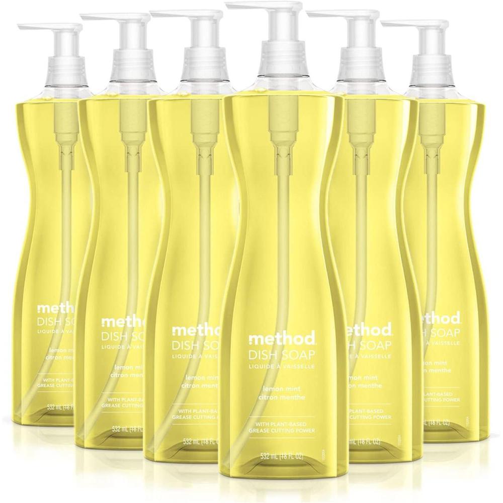 image:imageMethod Gel Dish Soap Liquid Lemon Mint Tough on Grease 18 Fl Oz Pack of 618 Fl Oz Pack of 6