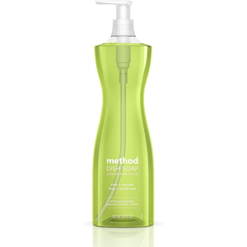 image:imageMethod Gel Dish Soap Refill Lime Sea Salt Scent Powerful Cleaning Formula Large Refill Tub Cuts Through Grease 54 Fl Oz Pack of 418 Fl Oz Pack of 1