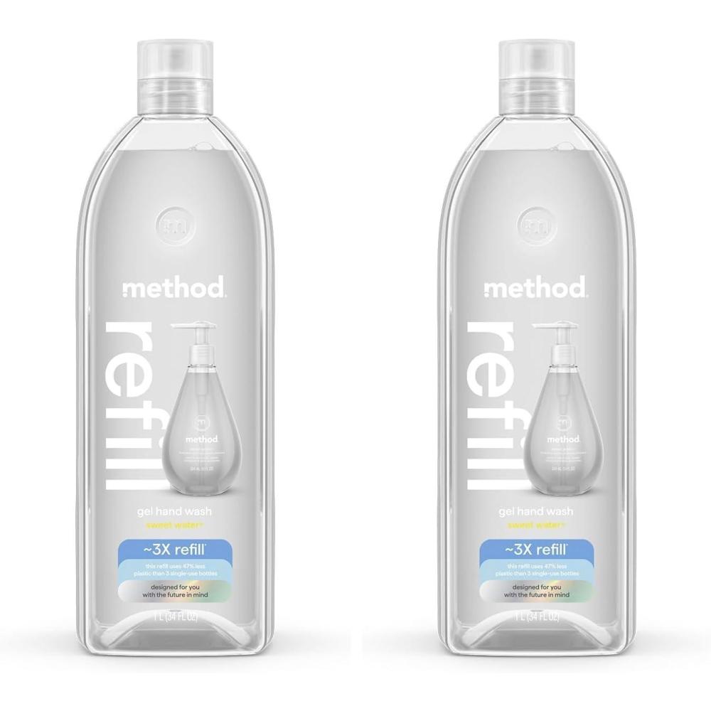 image:imageMethod Gel Hand Soap Refill Sweet Water 34 oz Packaging May Vary34 Fl Oz Pack of 2