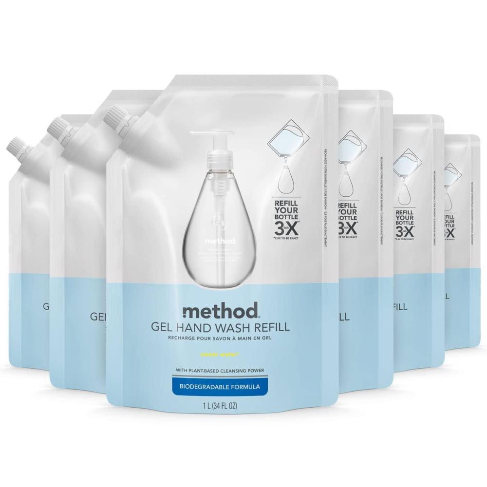 image:imageMethod Gel Hand Soap Refill Sweet Water Recyclable Bottle 34 oz Pack of 4 Packaging May Vary34 Fl Oz Pack of 6