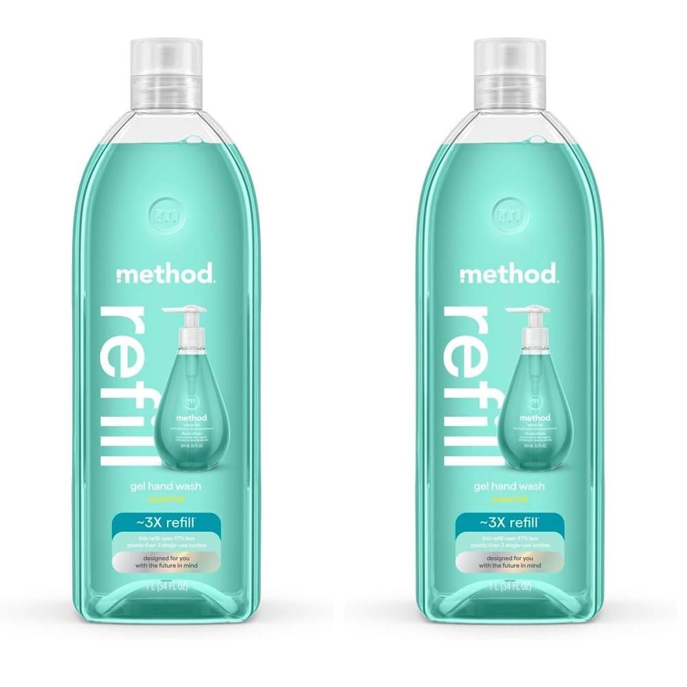 image:imageMethod Gel Hand Soap Refill Waterfall 34 oz Packaging May Vary34 Fl Oz Pack of 2