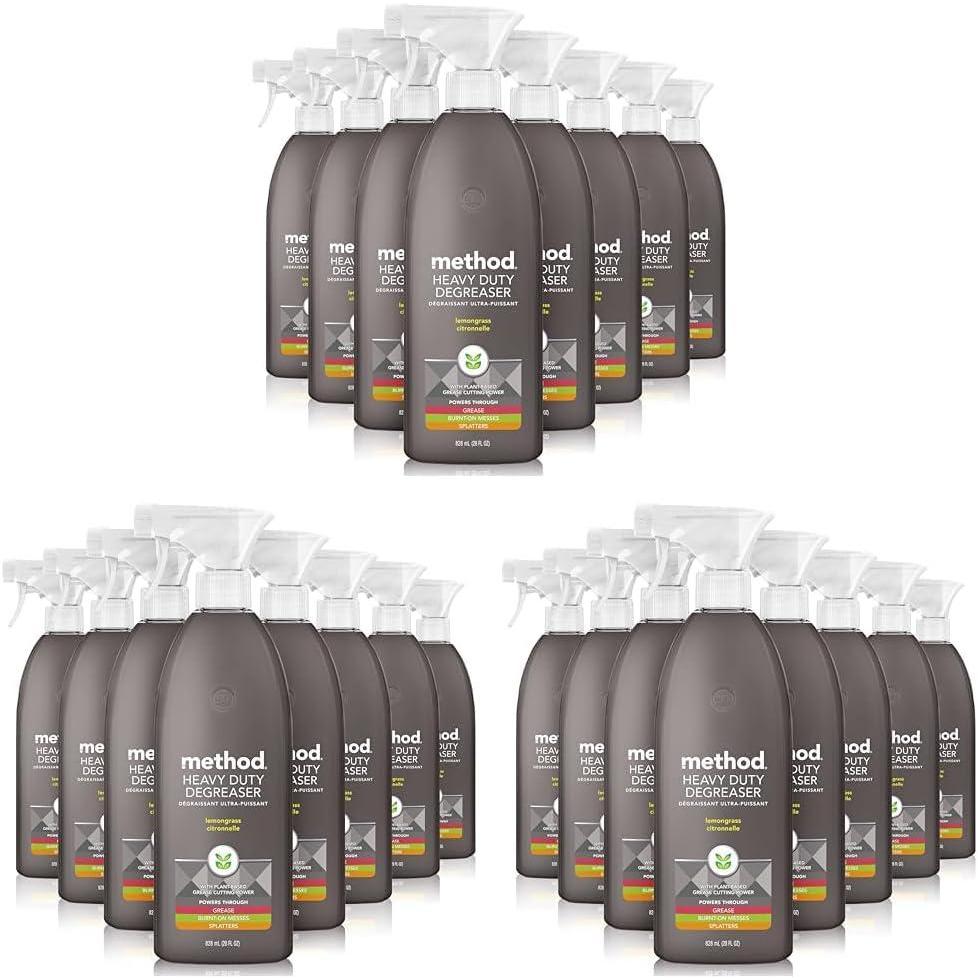 image:imageMethod Heavy Duty Degreaser Lemongrass Scent Oven Cleaner amp Stove Top Cleaner 28 Oz Spray Bottle Pack of 1Packaging may vary28 Fl Oz Pack of 24