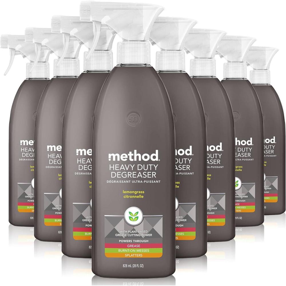 image:imageMethod Heavy Duty Degreaser Lemongrass Scent Oven Cleaner amp Stove Top Cleaner 28 Oz Spray Bottle Pack of 1Packaging may vary28 Fl Oz Pack of 8