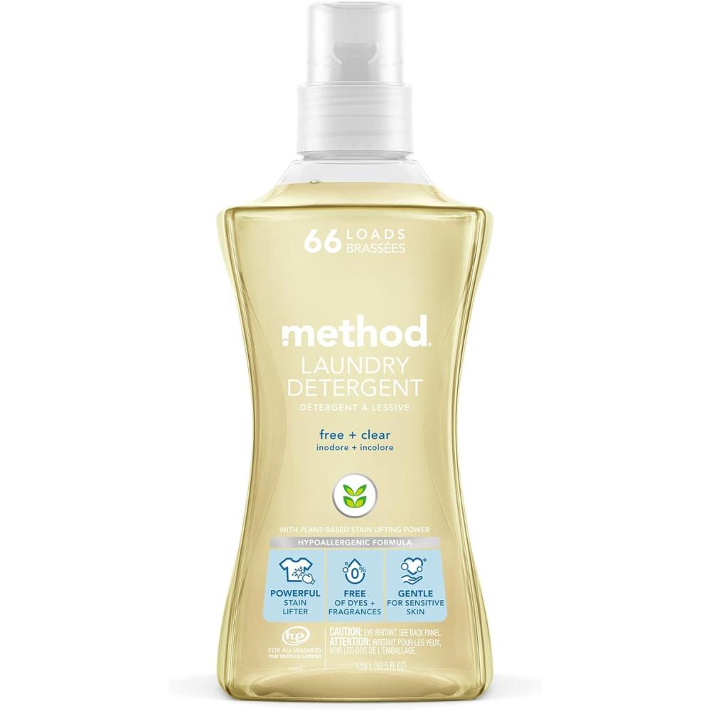 image:imageMethod Liquid Laundry Detergent Coconut  Cactus Water 66 Loads Per Bottle Stain Remover 535 Fl Oz Pack of 1Fragrance Free
